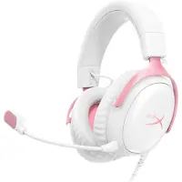 HyperX Cloud III Wired Gaming-Headset - Weiß/Rosa (PC, PS5, Xbox Series X/S)