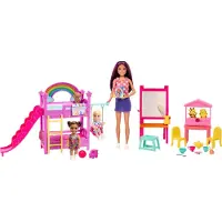 Barbie Skipper Babysitters Inc. Skipper Erste Jobs Babysitting-Spielset mit 3 Puppen, Möbeln und mehr als 15 Zubehörteilen, 3 Jahr(e), Junge/Mädchen, 203 mm, 535 g, Mehrfarbig