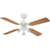 WESTINGHOUSE Princess Euro Ventilator, 3-flammig - , Princess Euro, Weiß, für Wohnzimmer, Holz, Modern