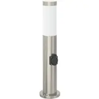 vidaXL Pollerleuchte mit Auslass 50 cm Edelstahl IP44