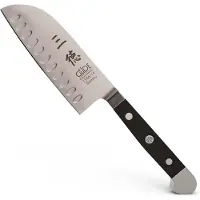 Güde Santoku Messer, Kulle, Serie Alpha, Doppelkropf, Griff POM schwarz