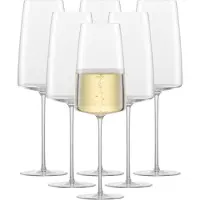 Zwiesel Glas Sektglas "Sektgläser leicht & frisch Simplify 407 ml 6er Set transparent" handgefertigt, Handwäsche empfohlen, hochwertiges Kristallglas