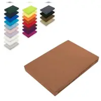 EXKLUSIV HEIMTEXTIL Microfaser Spannbettlaken Rundumgummizug 90 - 100 x 200 cm + 28 cm Nougat