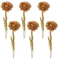 Creativ Green künstliche Pflanze Peonie, 64cm, cognac, 6er Set