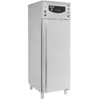Chefgastro Kühlschrank BONGO | 1x abschließbare Tür | 650 Liter, HxBxT 201x74x83cm | -2/+8°C | Edelstahl + Geschirrtuch