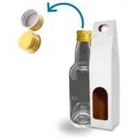 Espírito rebelde 20 Mini Glasflaschen 40 ml mit Weißen Boxen, Ideal für Hochzeit, Whisky, Rum, Soßen, Stilvolle Gastgeschenke