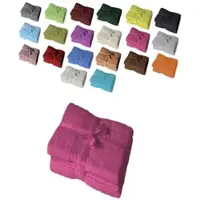 EXKLUSIV HEIMTEXTIL 4 x Badetuch 500 g/m2 100 x 150 cm Pink