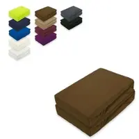 EXKLUSIV HEIMTEXTIL Doppelpack Frottee Spannbettlaken 200 x 220 cm Schokobraun