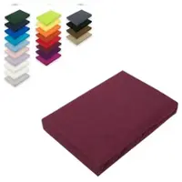 EXKLUSIV HEIMTEXTIL Topper Jersey Spannbettlaken 180 x 200 cm Bordeaux