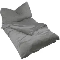 EXKLUSIV HEIMTEXTIL Winter Uni Bettwäsche 2 teilig Cashmere Touch Reißverschluss 135 x200 cm + 80 x80 cm Grau