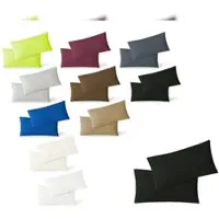 EXKLUSIV HEIMTEXTIL Jersey Kissenbezug Hülle 2 Sparpack Set mit Reißverschluss hochwertige Qualität 40 x 80 cm schwarz
