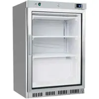 EURAST Standgefrierschrank edelstahl glastür 200 liter - 600x680x850 mm - 140 W 230/1V - 7556002F