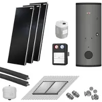 WOLF-Garten WOLF Solaranlage mit 3 Stk. TopSon F3-1 Kollektoren, SM1-2 Regelung und Solarspeicher SEM-2-400 - 2486517W06