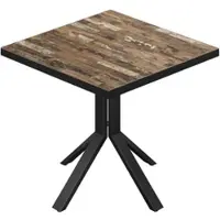 GGM Möbel BE | Bistro Tisch | 60 x 60 x 74,5 cm | Quadratisch | Schwarz Rand | Vintage Old / Schwarz
