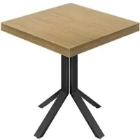 GGM Möbel KE | Bistro Tisch | B:T 70 x 70 cm | H 78 cm | Eiche | Gestell: Schwarz