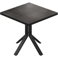 GGM Möbel BE | Bistro Tisch | 70 x 70 x 74,5 cm | Quadratisch | Schwarz Rand | Wenge / Schwarz