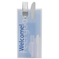 Sovie HORECA Besteckserviette Feel Good in blau aus Linclass Airlaid 40 x 40 cm, 100 Stück - Bestecktasche