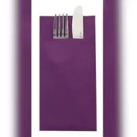 Sovie HORECA Besteckserviette Aubergine aus Linclass Airlaid 40 x 40 cm, 75 Stück