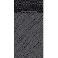 Sovie HORECA Besteckserviette Schwarz aus Tissue Deluxe 40 x 40 cm, 75 Stück