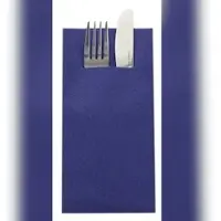 Sovie HORECA Besteckserviette Royalblau aus Linclass Airlaid Light 40 x 40 cm, 75 Stück - Bestecktasche Gastronomie