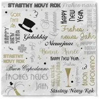 Sovie HORECA Serviette Bonne Année aus Tissue 33 x 33 cm, 100 Stück - Silvester Happy Year