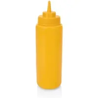 WAS Germany - Quetschflasche Set, Ø 8 cm, 0,95 ltr., gelb, Set á 6 Stück, Polyethylen