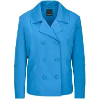 Goldner Elegante Kurzjacke mit Reverskragen in blau | Gr.: 46