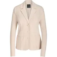 Goldner Viskoseblazer mit Reverskragen in stein | Gr.: 48