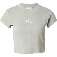 Calvin Klein Jeans Damen - Monologo Ripp-T-Shirt - Shadow