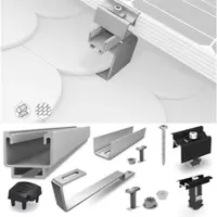 K2 Systems SolidRail Set Biberschwanz auf Ziegel Schrägdach für Biberschwanz für 21 Module