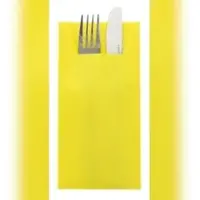 Sovie HORECA Besteckserviette Gelb aus Linclass Airlaid 40 x 40 cm, 100 Stück