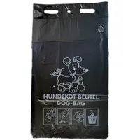 Cellopack Büttner GbR 400 Stück Hundekotbeutel 200 x 330 + 40 mm schwarz mit Druck geblockt