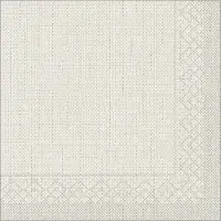 Sovie HORECA Serviette Mailand in grau aus Tissue 33 x 33 cm, 100 Stück - Leinen Struktur