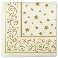 Sovie HORECA Serviette Liam in Champagner aus Linclass Airlaid 40 x 40 cm, 50 Stück - Weihnachten Ornamente Sterne