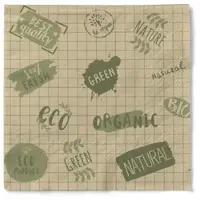 Sovie HORECA Serviette Green Nature in Oliv aus Tissue 33 x 33 cm, 100 Stück