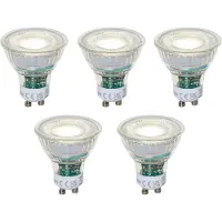 LUEDD 5er-Set GU10 50mm Dimmbare LED-Lampen Klar 2,5W 450 lm 4000K