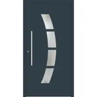 Haustuerenland.de Aluminium Haustür RC2 "MEIKE" 78 mm Anthrazit RAL 7016 innen öffnend DIN links