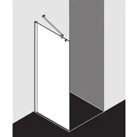Kermi Duschdesign Walk-In-Duschkabine WALK-IN Wall „PEGA“ Glas SR Opaco, Profile Silber Hochglanz, BV: 1380 - 1405 mm WE: 1390 - 1415 mm H: 1850 mm