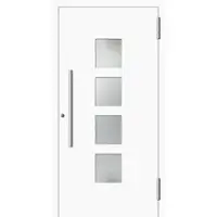 Haustuerenland.de Aluminium RC2 Haustür "DORA" flügelüberdeckend 78 mm Wunsch-RAL-Farbe außen öffnend DIN rechts