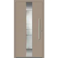 Haustuerenland.de SCHÜCO ADS 75.SI Haustür Aluminium "AMADEJA" Graubeige RAL 1019 innen öffnend DIN rechts