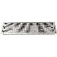 BieTal Tropfschale Tropfkasten Edelstahl 100x22cm Einlassen Einbau Ablauf mittig