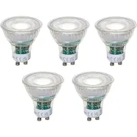 LUEDD 5er-Set GU10 50mm Dimmbare LED-Lampen Klar 2,5W 450 lm 6500K