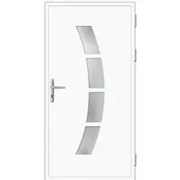 Haustuerenland.de Aluminium Haustür nach Maß "MEIKE" 60 mm RC2 Edelstahl Wunsch-RAL-Farbe beidseitig innen öffnend DIN rechts