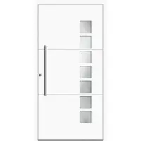 Haustuerenland.de Aluminium Haustür RC2 "JOYCE" 78 mm Weiß RAL 9016 beidseitig innen öffnend DIN links