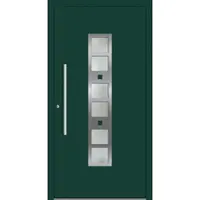 Haustuerenland.de SCHÜCO Aluminium Haustür "GOLDA" ADS 75.SI RC2 Moosgrün RAL 6005 innen öffnend DIN links