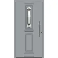 Haustuerenland.de Aluminium Landhaustür "ADELE" 78 mm RC2 Fenstergrau RAL 7040 beidseitig innen öffnend DIN rechts