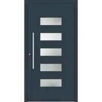 Haustuerenland.de Aluminium Haustür "FRANCA" 60 mm RC2 Anthrazit RAL 7016 beidseitig innen öffnend DIN links