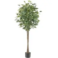 Creativ Green künstliche Pflanze Ficus benjamina 125cm, UV-beständig / schwer entflammbar
