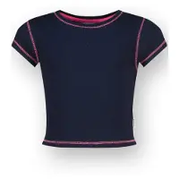 Vingino T-Shirt Basic-Crop Rib Tee Mädchen Blau 128