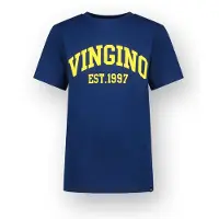 Vingino T-Shirt Icon-logo-SS Junge Blau 128